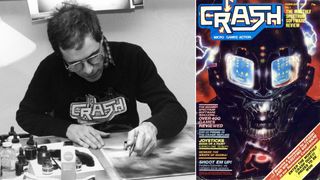 Oliver Frey and the cover of Crash magazine issue 1