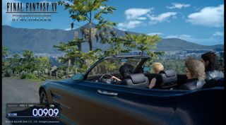 The FF15 benchmark tool at the lowest graphics settings.
