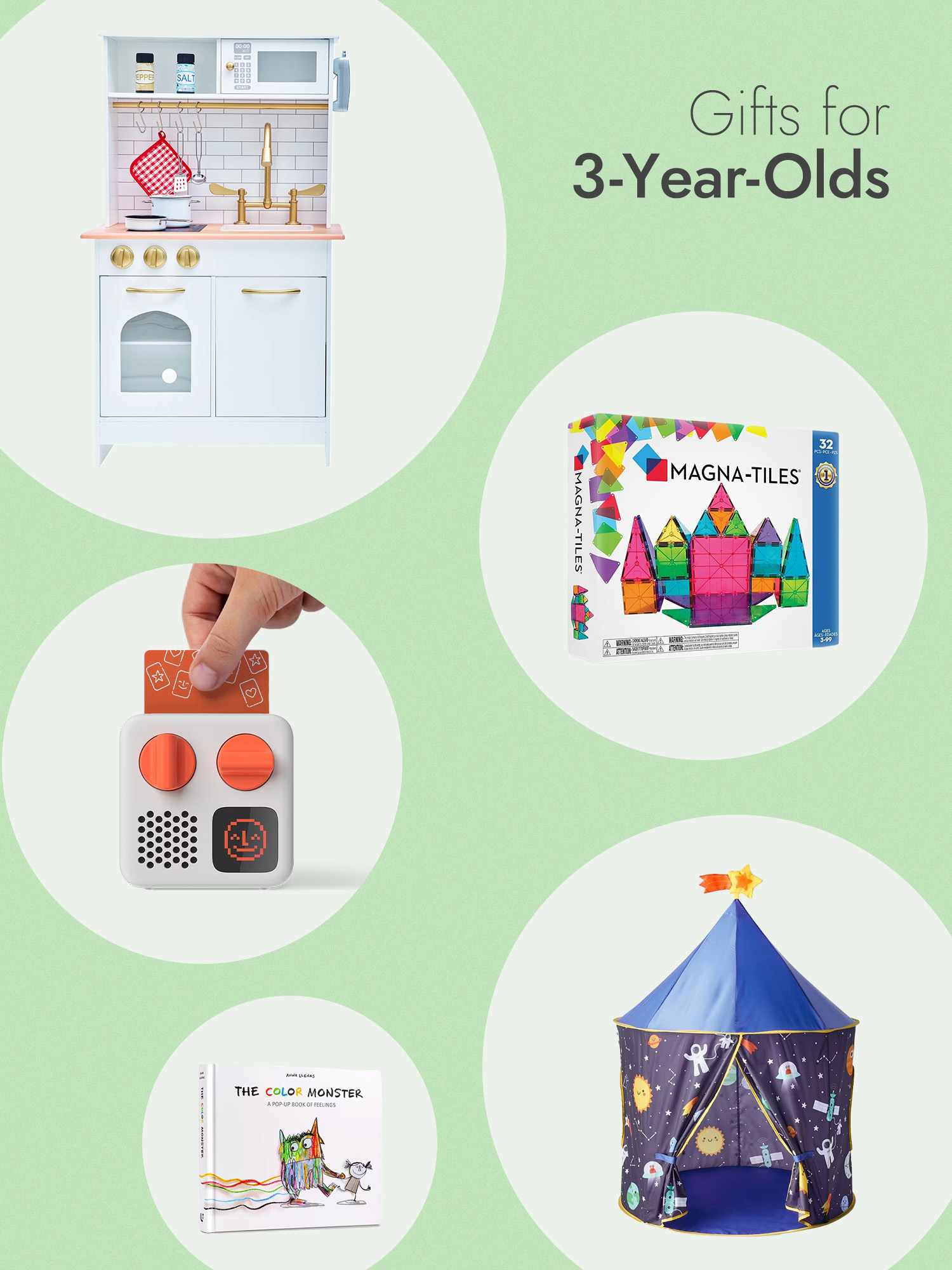 Various toys for 3-year-olds