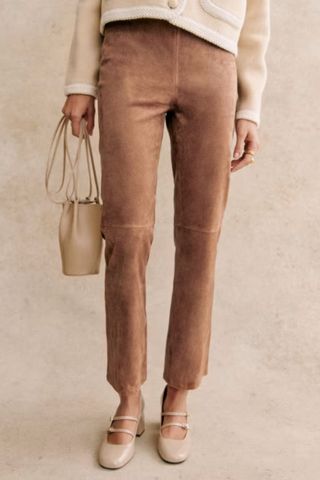 Sezane Suede Ciara Trousers