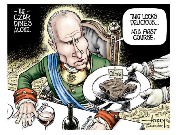 Political cartoon Putin Russia Crimea