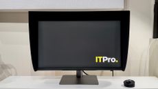 The BenQ PD2770U monitor on a desk