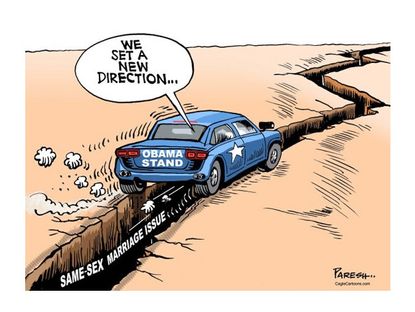 Obama straddles the line