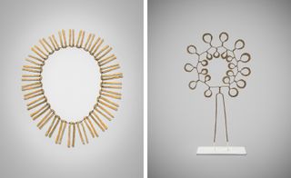 Left: ’Brass’ necklace and Right: ’Flower