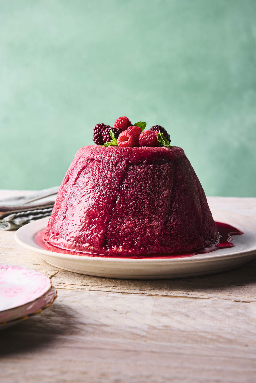 Summer berry pudding