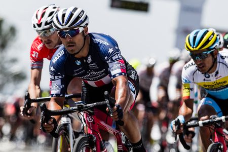 Eric Marcotte (SmartStop) gets to the front on the final laps.