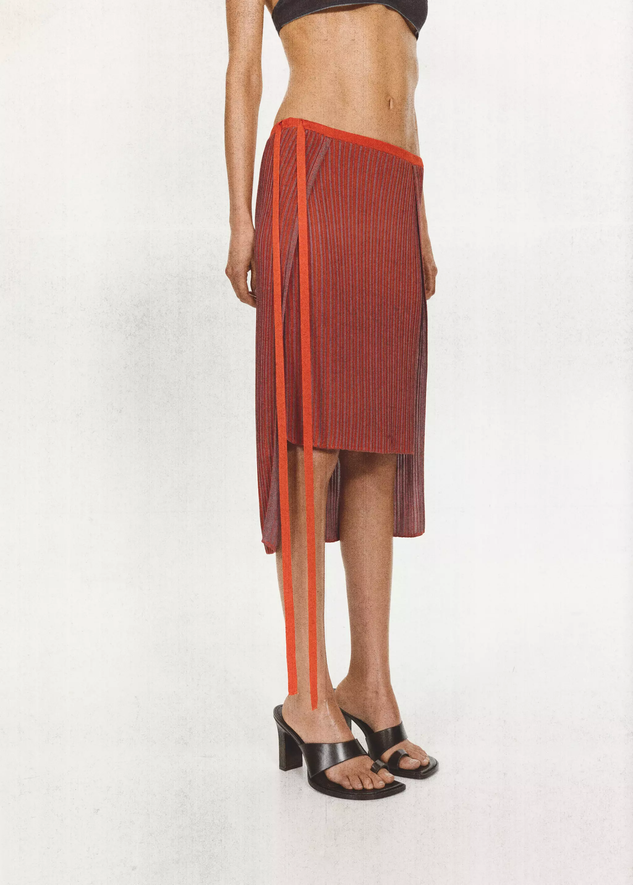 Ribbed Overlay Skirt - Women | Mango Usa