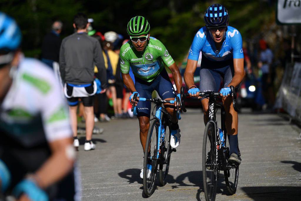 Quintana and Marc Soler on the defensive on stage 13