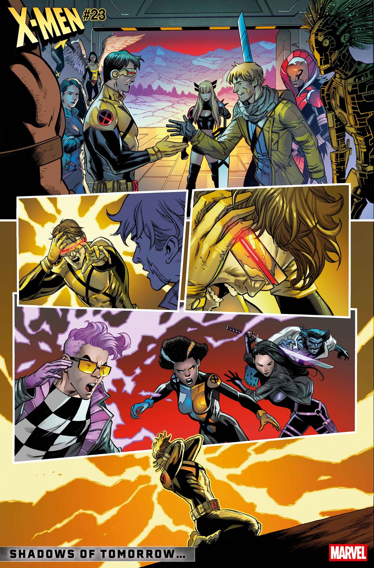 Cyclops and the X-Men under attack by Doug Ramsey