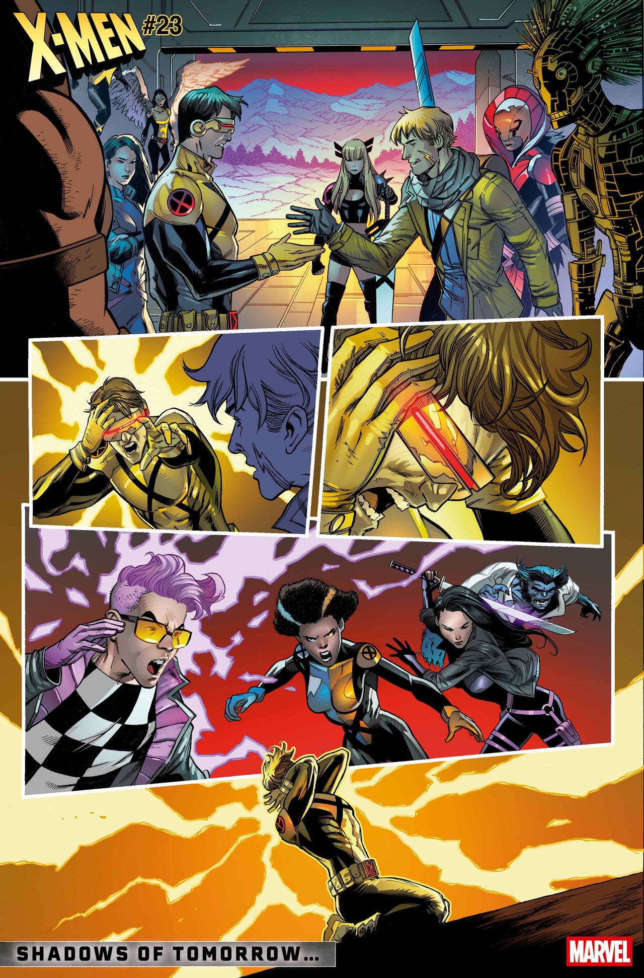 Cyclops and the X-Men under attack by Doug Ramsey