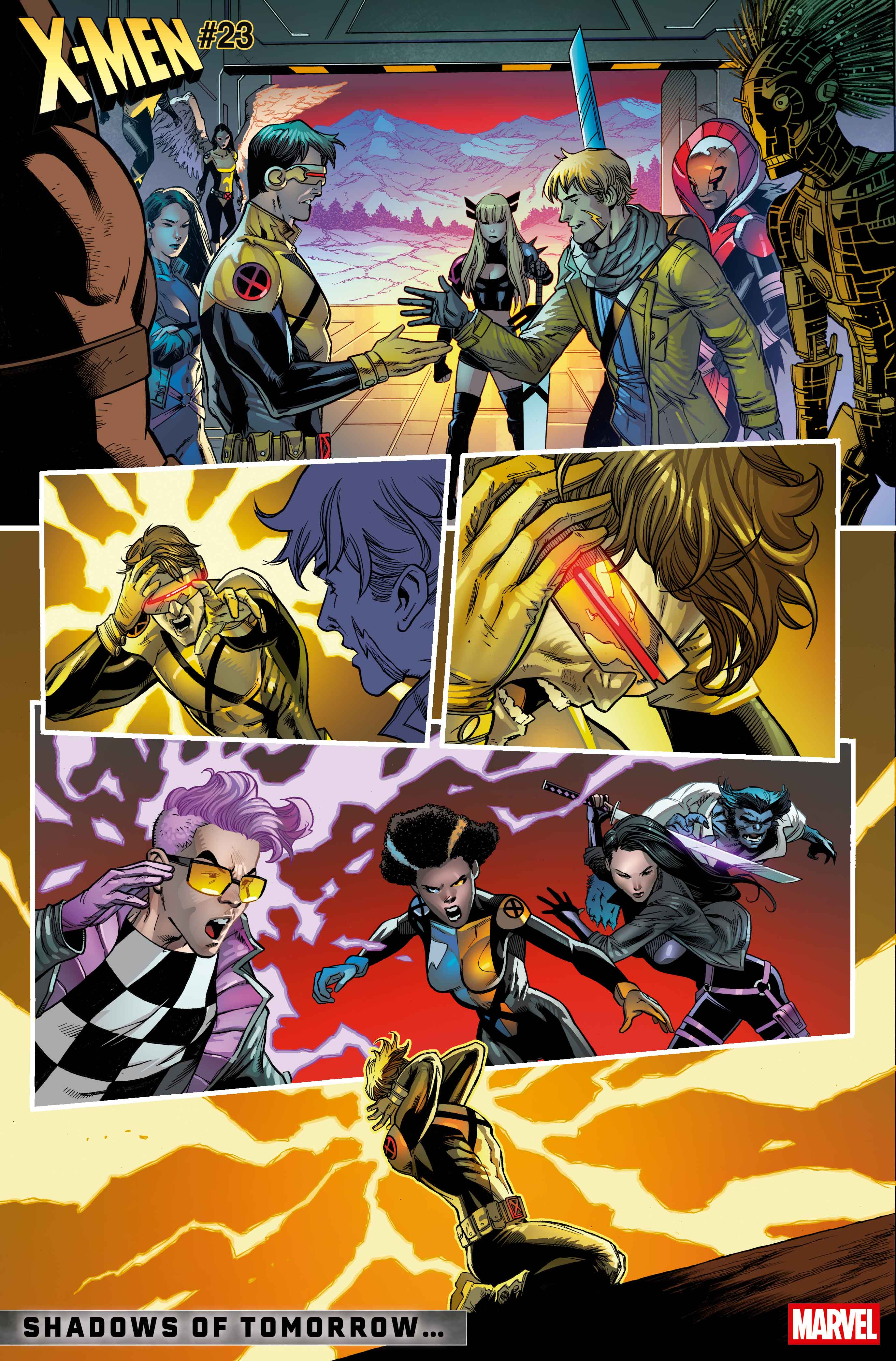 Cyclops and the X-Men under attack by Doug Ramsey