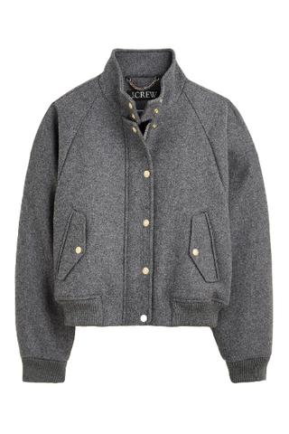 J.Crew Flight Jacket in Italian Wool Blend