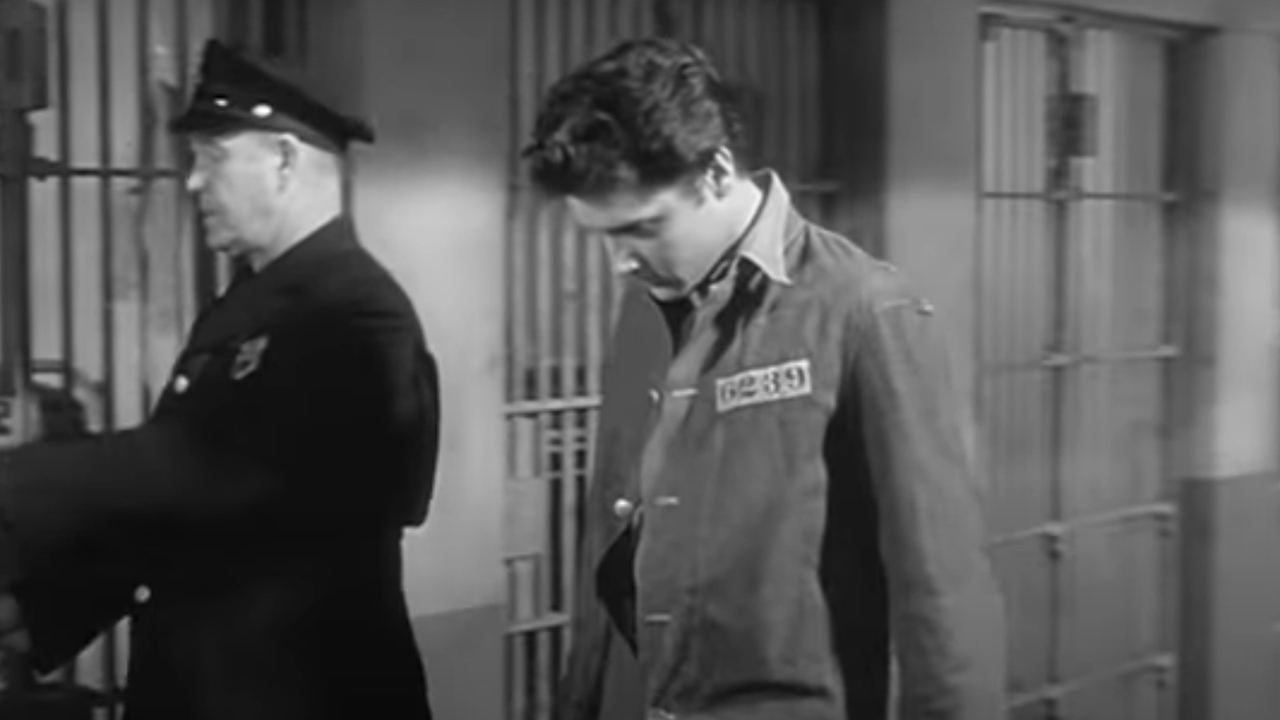 Elvis Presley in a prison in Jailhouse Rock