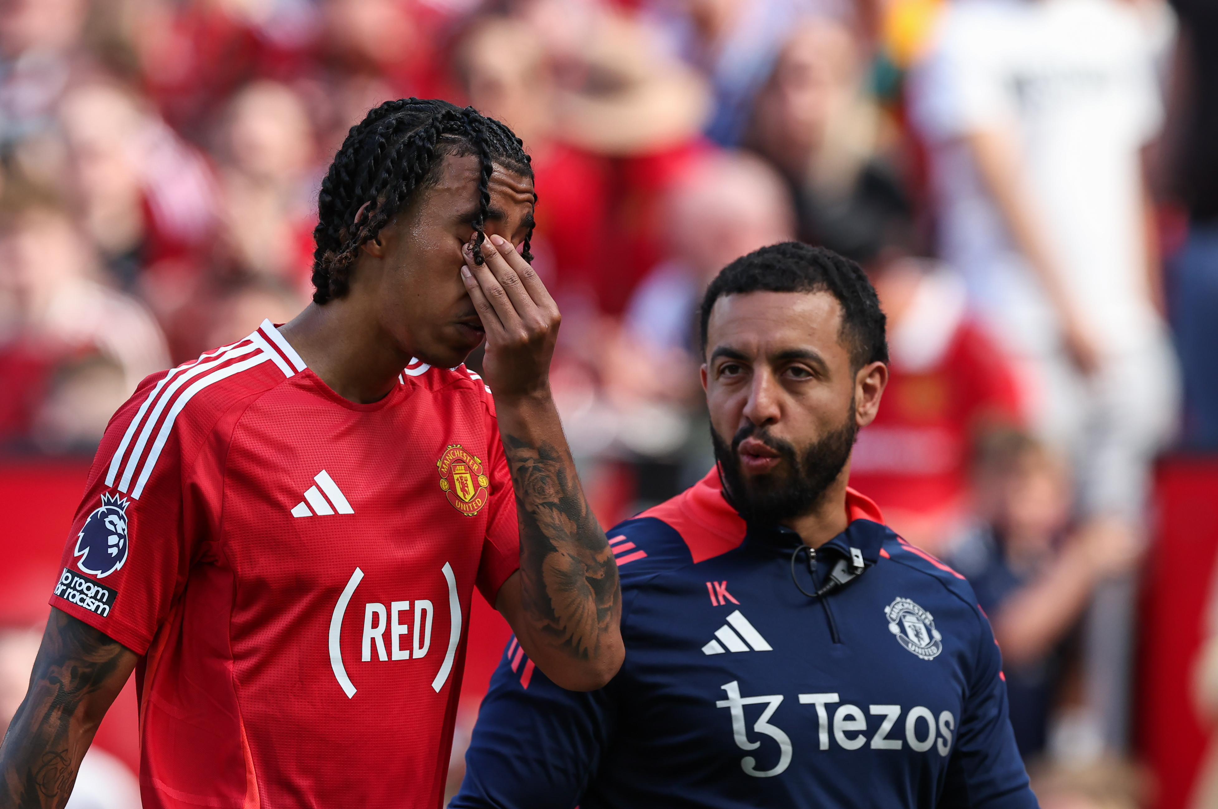 Leny Yoro was forced off in the recent 2-0 defeat against West Ham