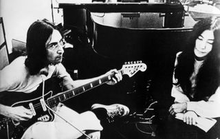 John Lennon (left) and Yoko Ono, pictured at the Beatles' 'Get Back' sessions