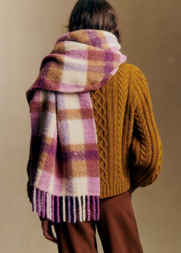 Louise Scarf - Pink, Rose and Ecru - Pink Creation - Alpaca - Sézane