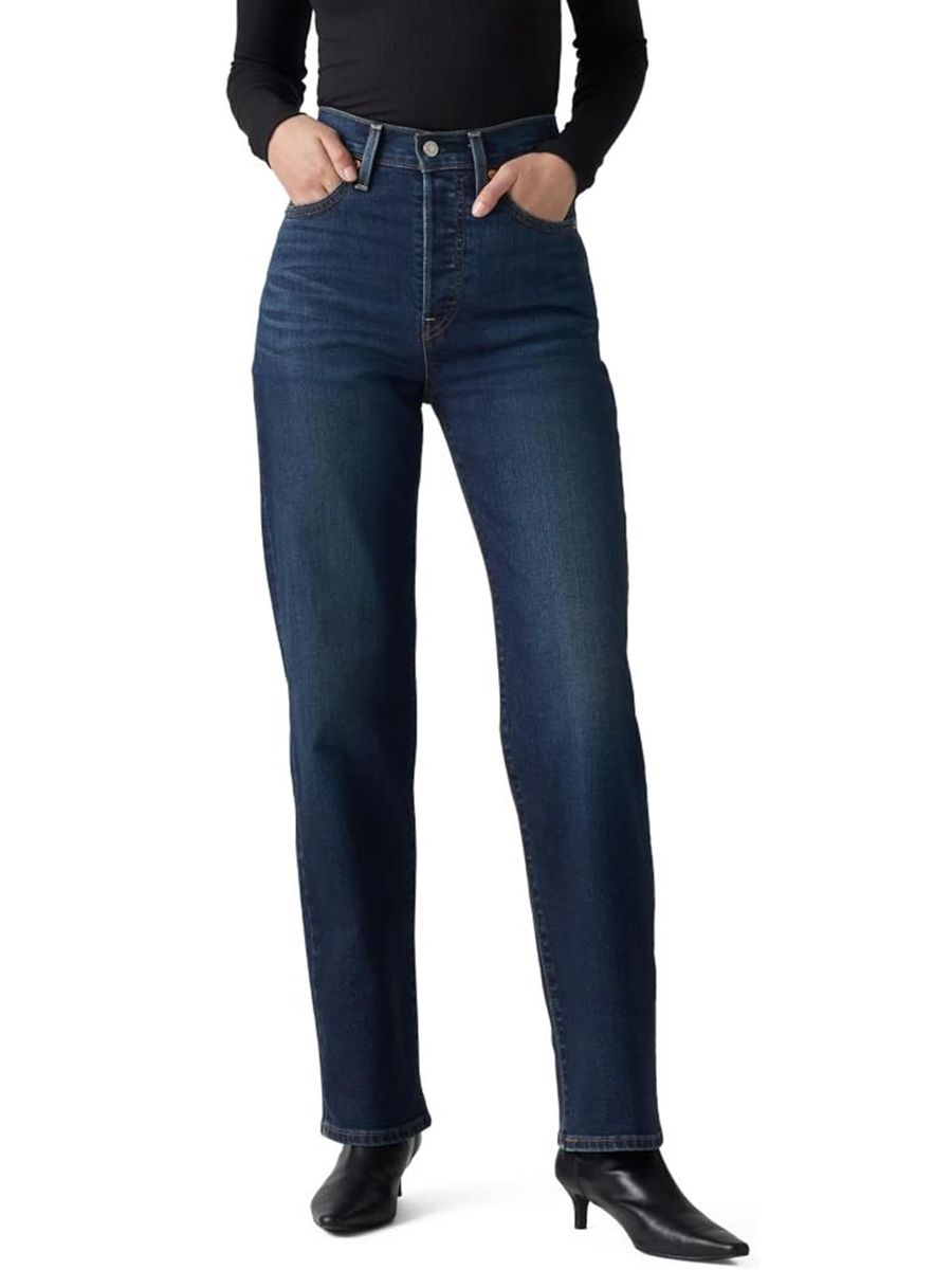 Levi's, Levi's Women's Ribcage Straight Full Length Jeans, (new) Get Organized (stretch), 28
