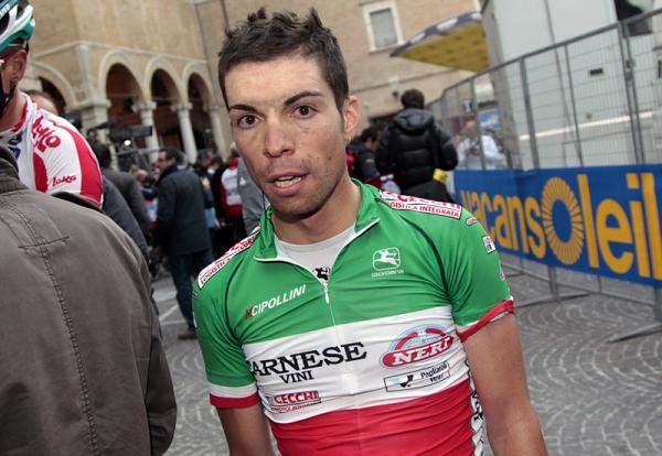 Italian champion Giovanni Visconti in Macerata after stage 6.