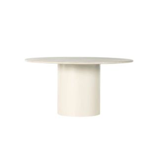 light marble round dining table