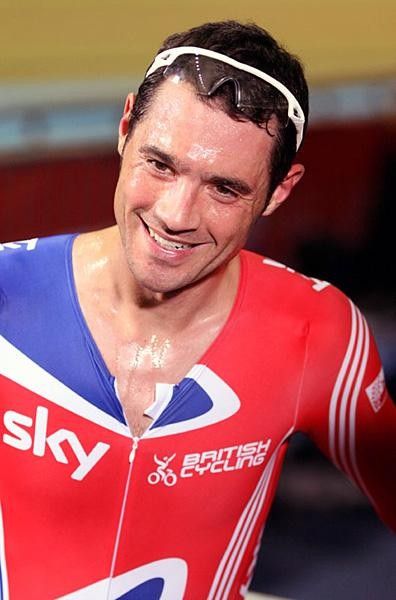 Happy Chris Newton won the points race at the Track World Cup