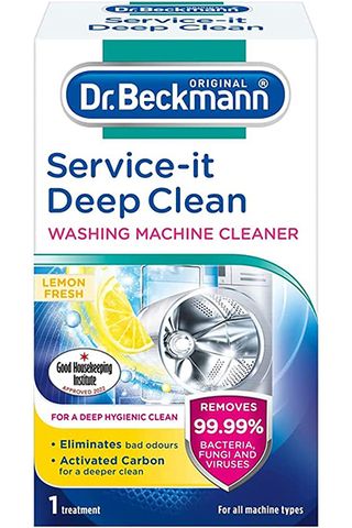 A pack shot of Dr. Beckmann Service-it Washing Machine Cleaner