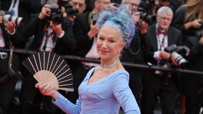 helen mirren blue hair