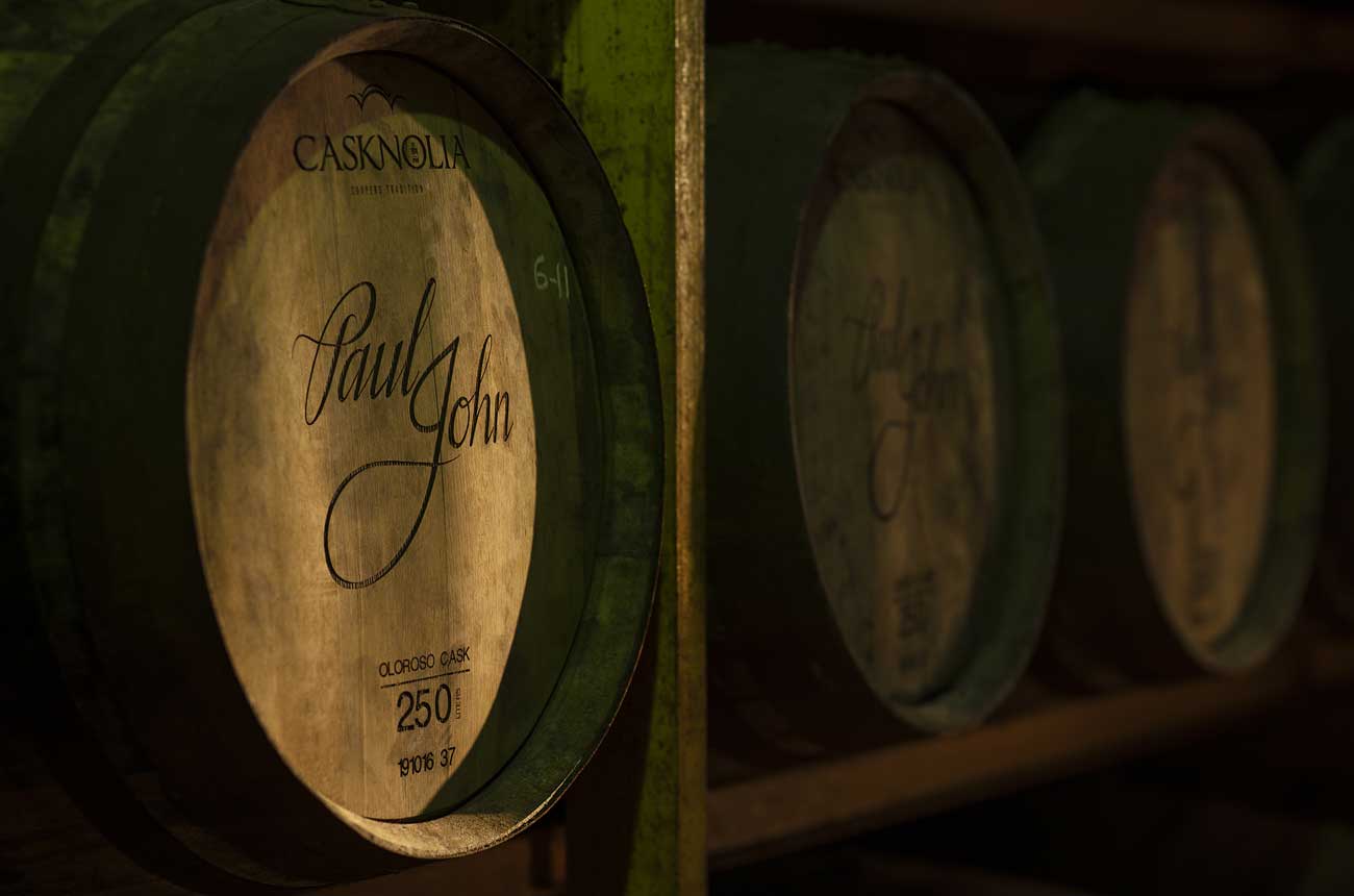 Paul John whisky barrels at John Distilleries