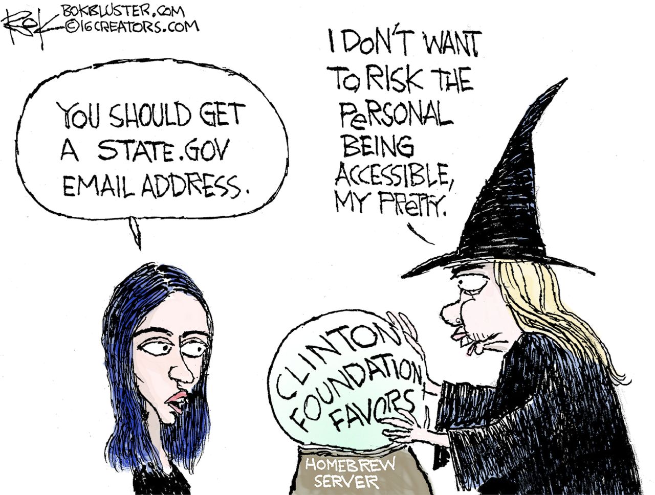 Political cartoon U.S. Hillary Clinton email