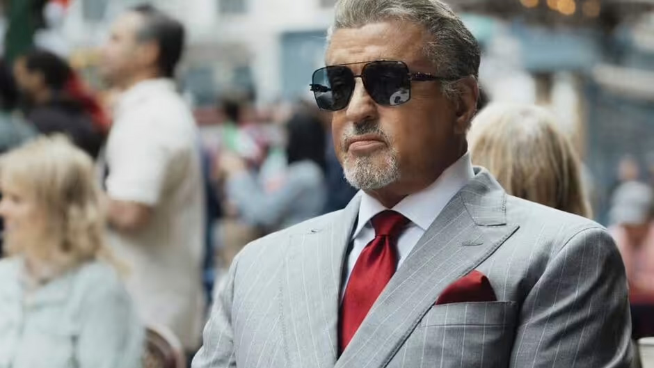 Sylvester Stallone as Dwight Manfredi in Tulsa King season 3.