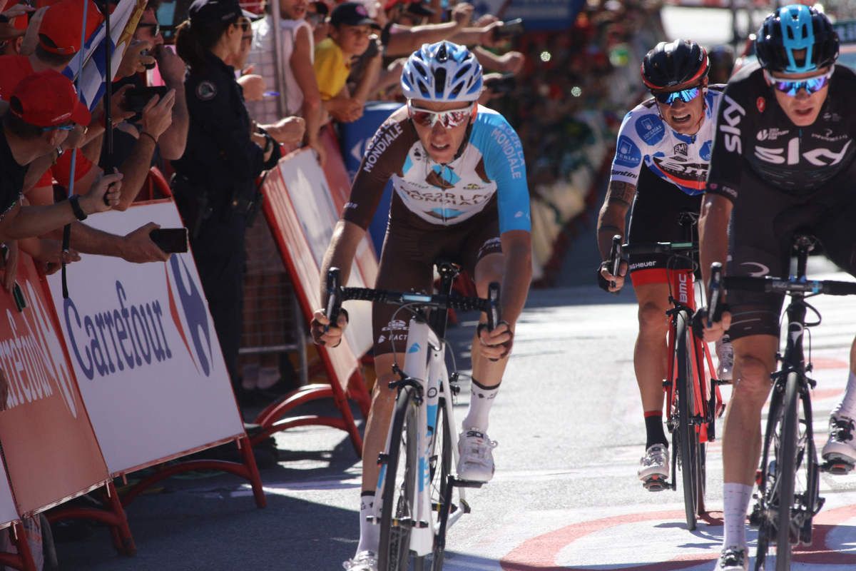 Romain Bardet (AG2R-La Mondiale) crosses in fourth place