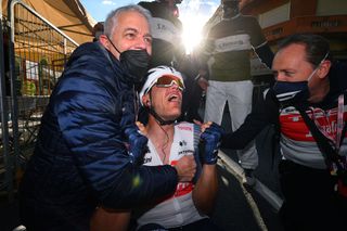 Jasper Stuyven (Trek-Segafredo) after winning Milan-San Remo 2021