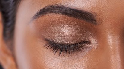 eyeshadow on eye close up