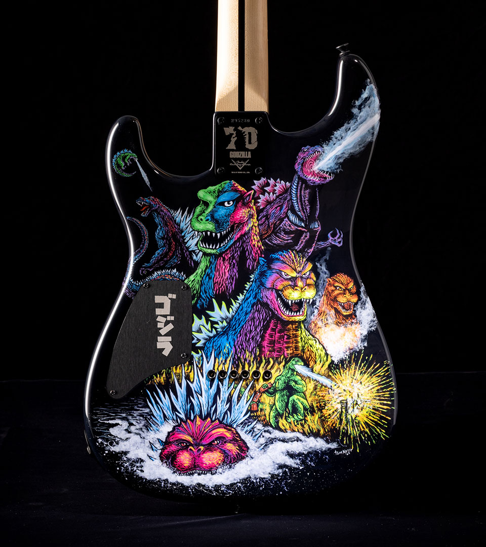 Fender Limited Edition Masterbuilt Godzilla Stratocaster rear blacklight