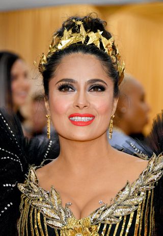 Salma Hayek attends The 2019 Met Gala Celebrating Camp: Notes on Fashion at Metropolitan Museum of Art on May 06, 2019 in New York City