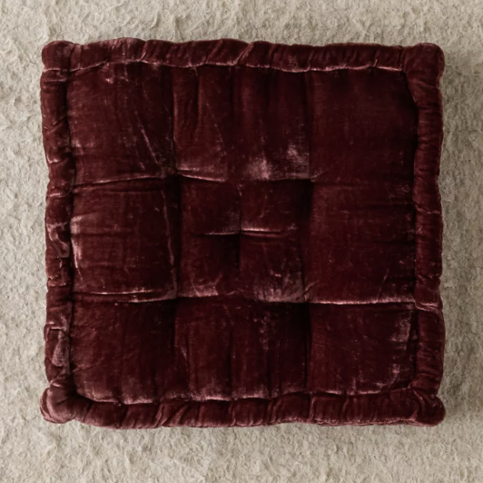 velvet red pillow