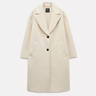 White longline coat from Zara