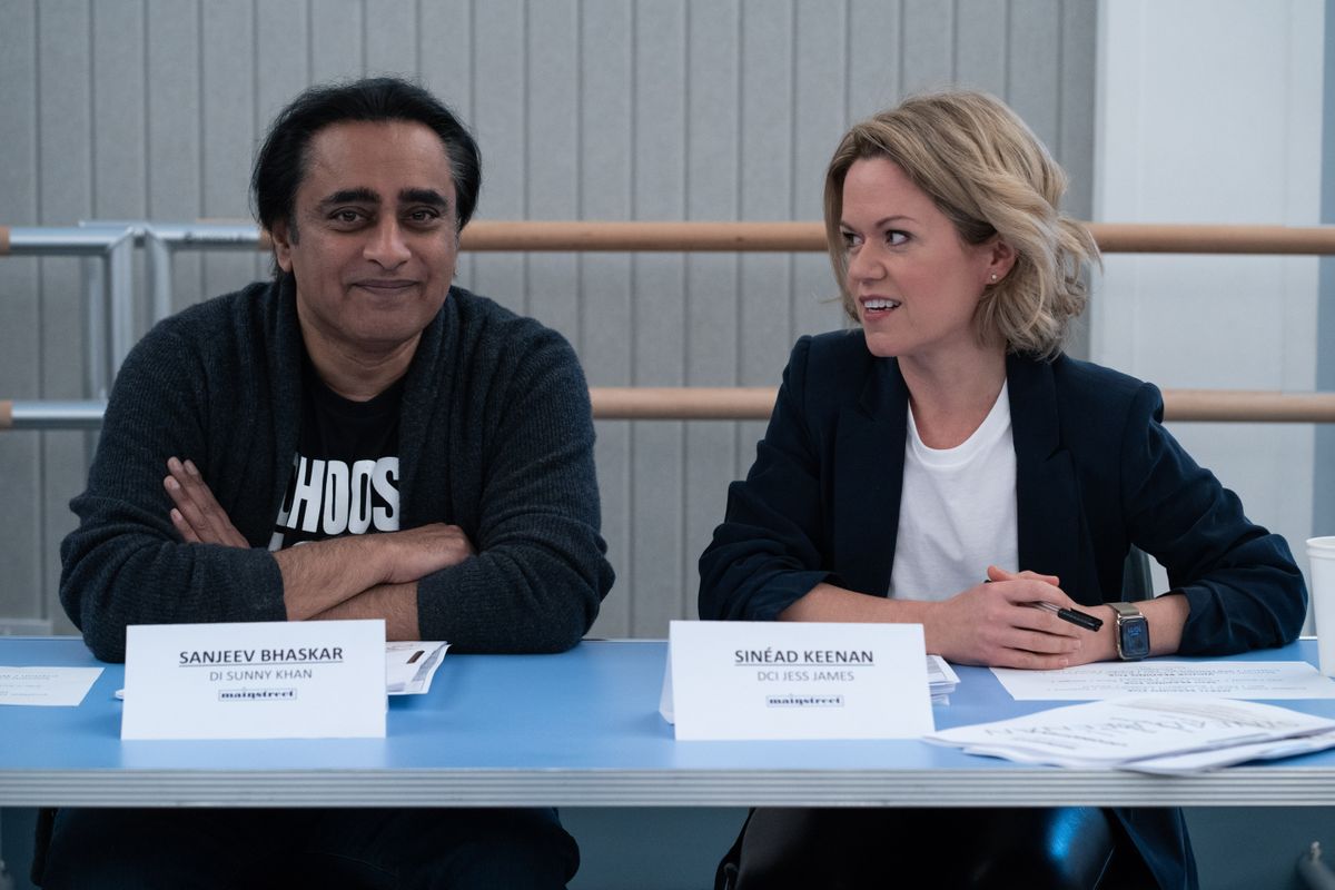 Sinéad Keenan and Sanjeev Bhaskar in Unforgotten