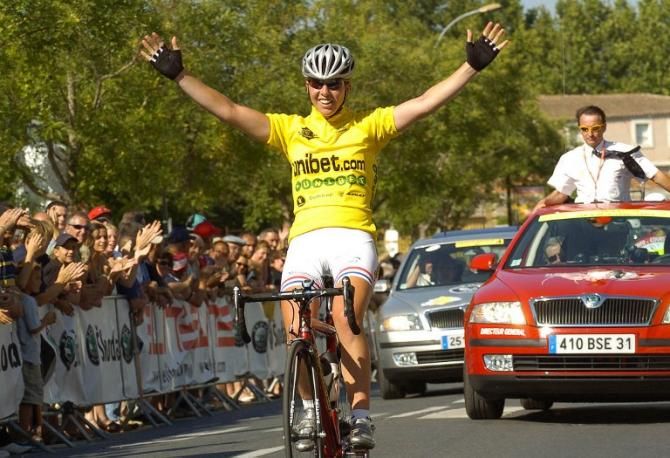 Nicole Cooke wins stage 5 en route to overall victory at the 2003 Grande Boucle Tour de France Feminine