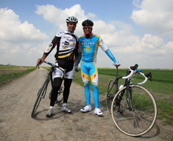 Peter van Petegem joined Alberto Contador on the pave' of Northern France.