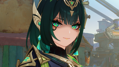 Genshin Impact art of green warrior Nefer