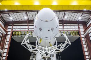 SpaceX rolled its Falcon 9 rocket and Dragon capsule out to the launch pad at NASA’s Kennedy Space Center on May 18, 2023, ahead of the planned May 21 launch of the Ax-2 private astronaut mission.