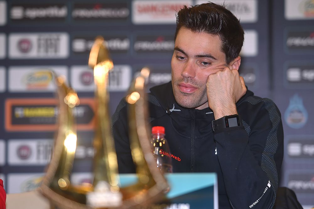 Tom Dumoulin (Team Sunweb) waits for a question at the Tirreno-Adriatico press conference