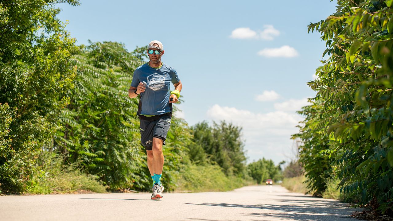 Kieran Alger running the length of the Danube