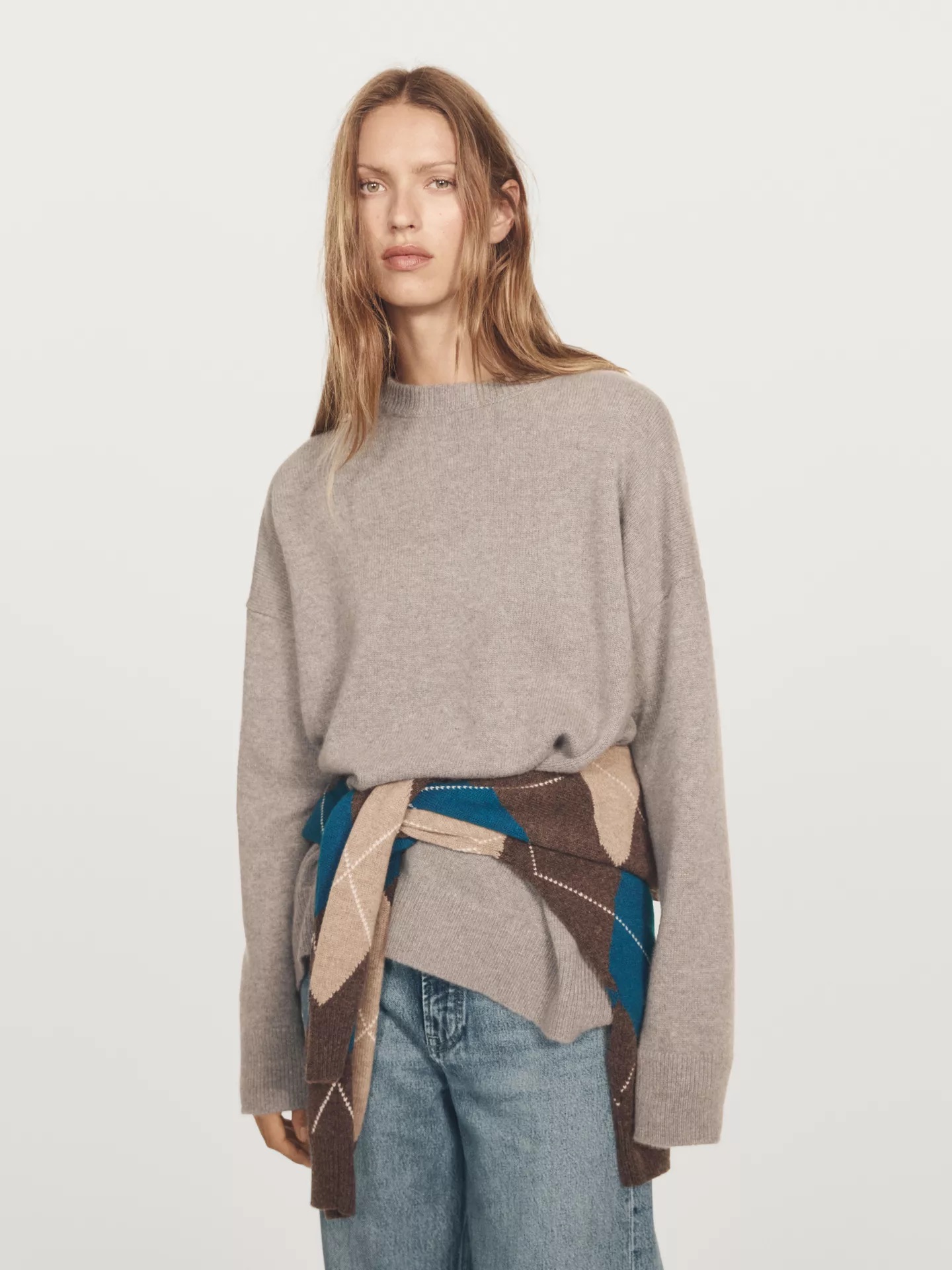 Massimo Dutti, 100% Cashmere Oversize Knit Sweater