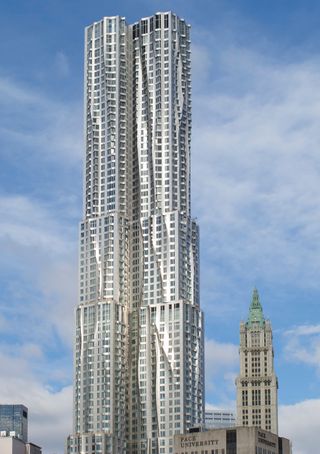 8 Spruce Street Beekman tower designed by Frank Gehry on Manhattan Island New York city USA