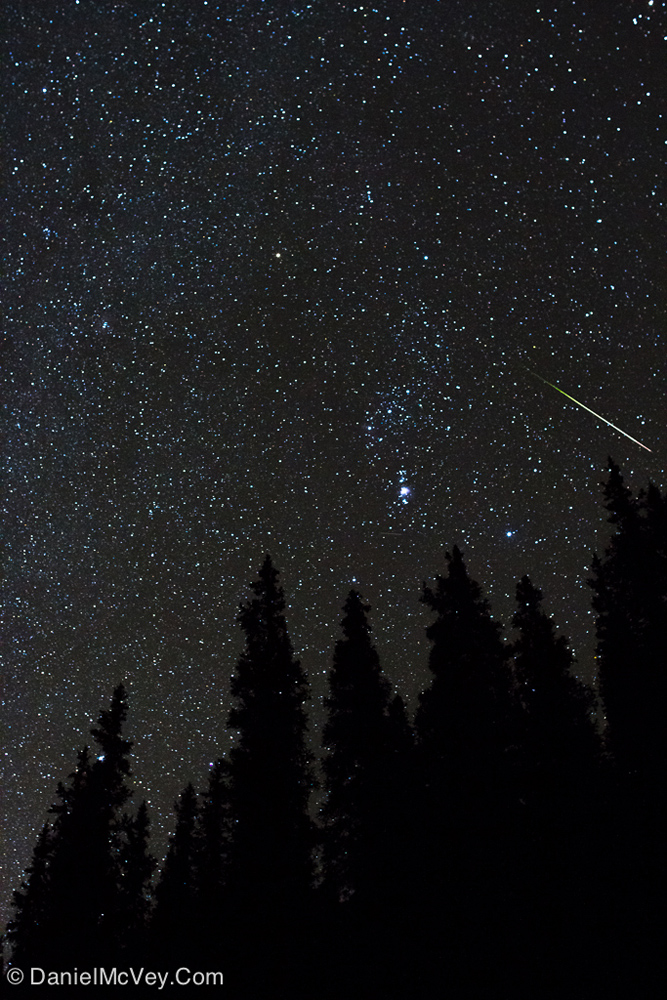 Orionid meteor Over Summit County, CO