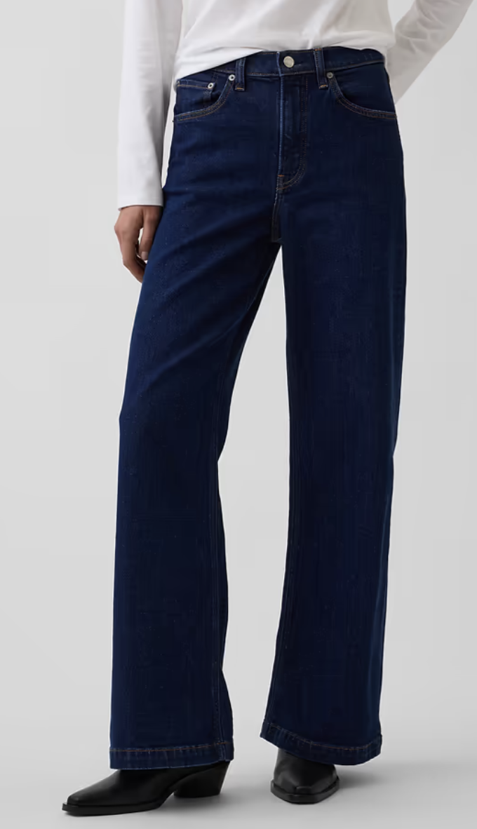 Gap, High Rise Stride Wide-Leg Jeans