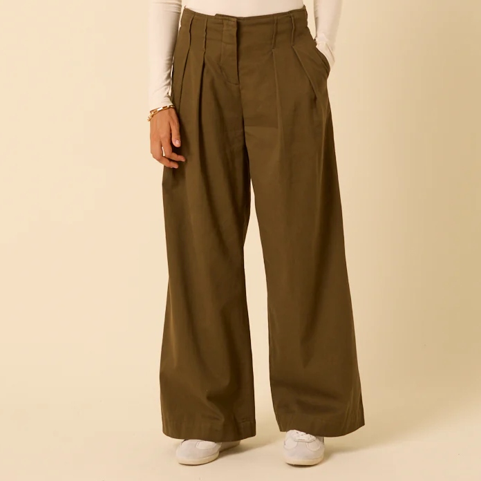 Nobody&#039;s Child Green Pleated Trousers