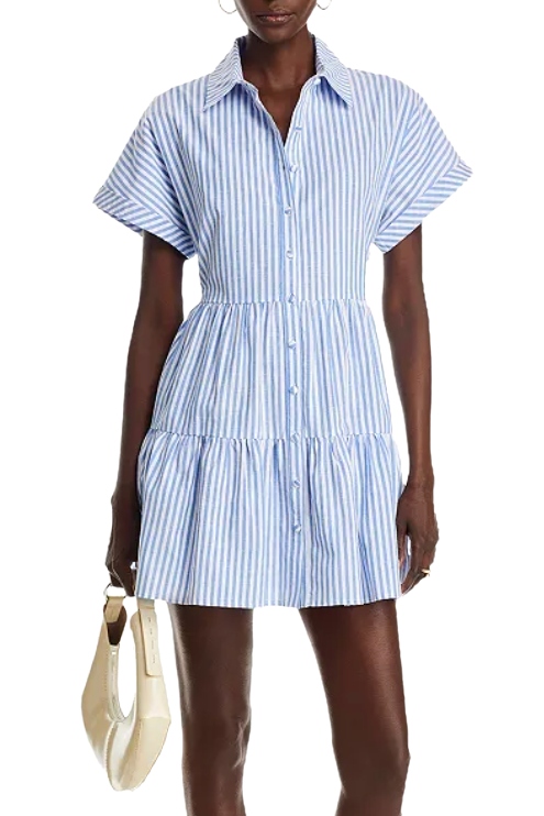 Stripe Mini Shirt Dress - Exclusive