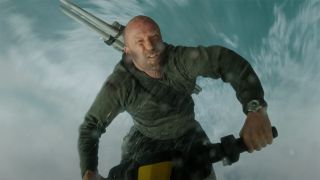 Jason Statham on a Jet Ski in Meg 2: The Trench
